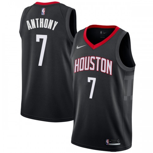 Men's Houston Rockets #7 Carmelo Anthony Black NBA Swingman Statement Stitched Jersey